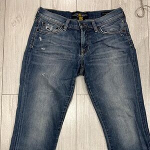 Lucky Brand Low Rise Dark Wash Straight Jeans